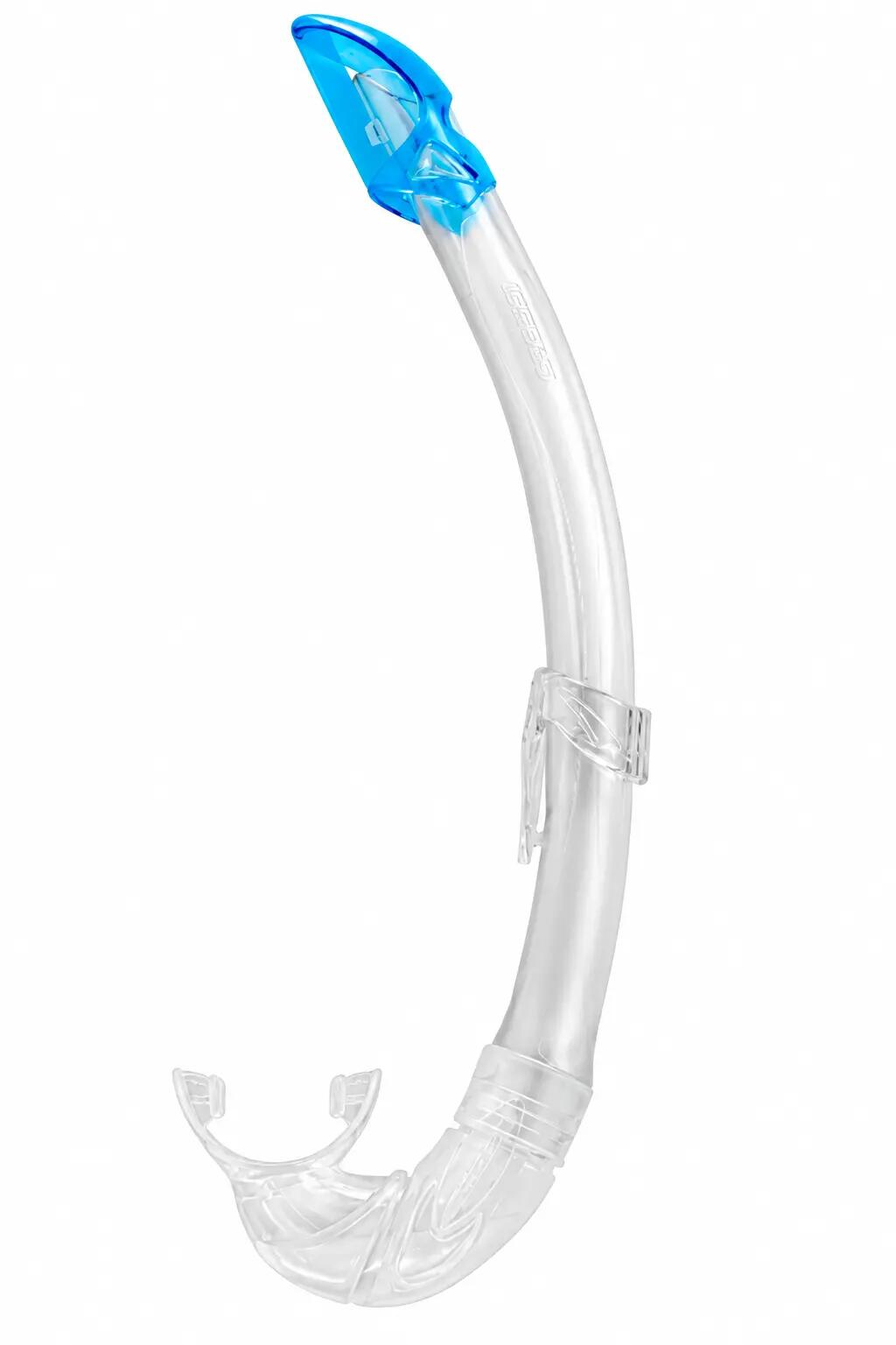 Tubo de Snorkel CRESSI Sub México Transparente-Azul 3/3