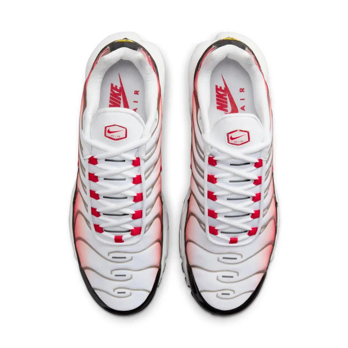 Nike Air Max Plus White Black University Red 5/6