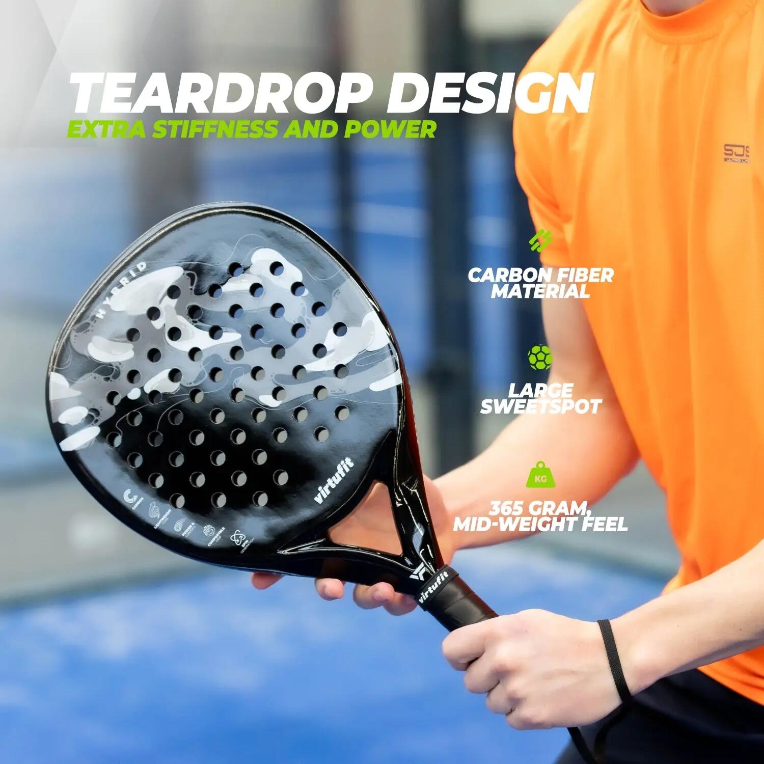 Hybrid Padel Racket - Zwart/Grijs 2/8