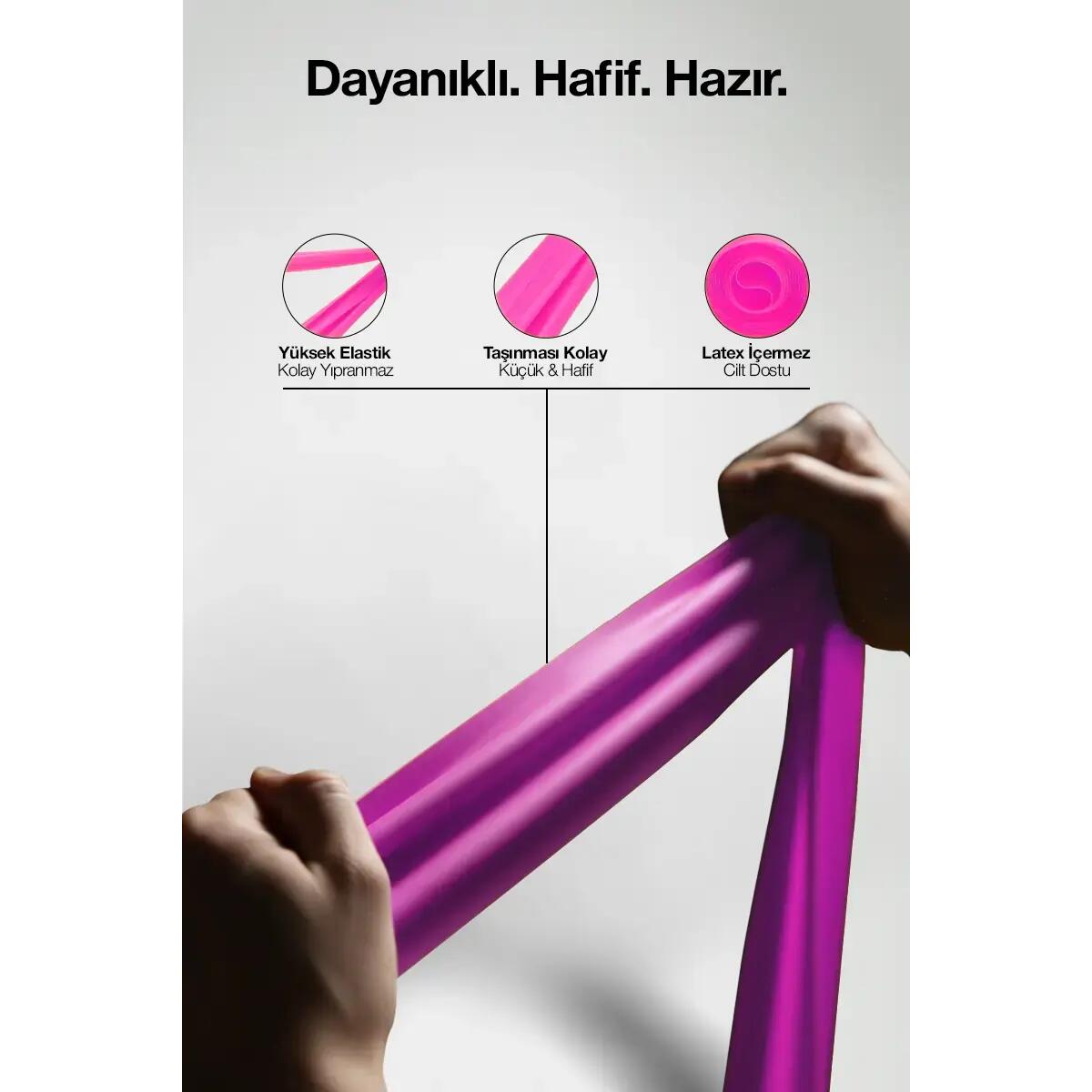 PİLATES LASTİĞİ SERT  - PEMBE