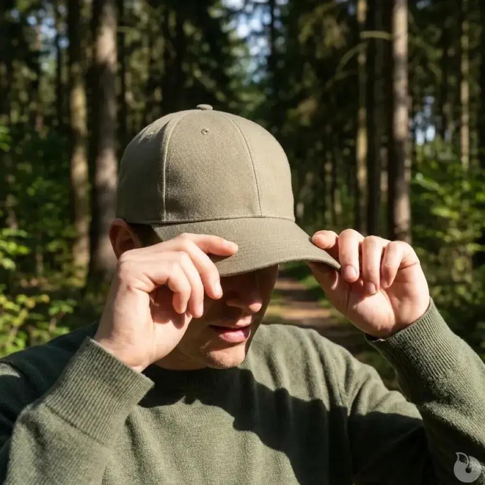 Casquette visière rigide velcro coton verte taille unique 5/5