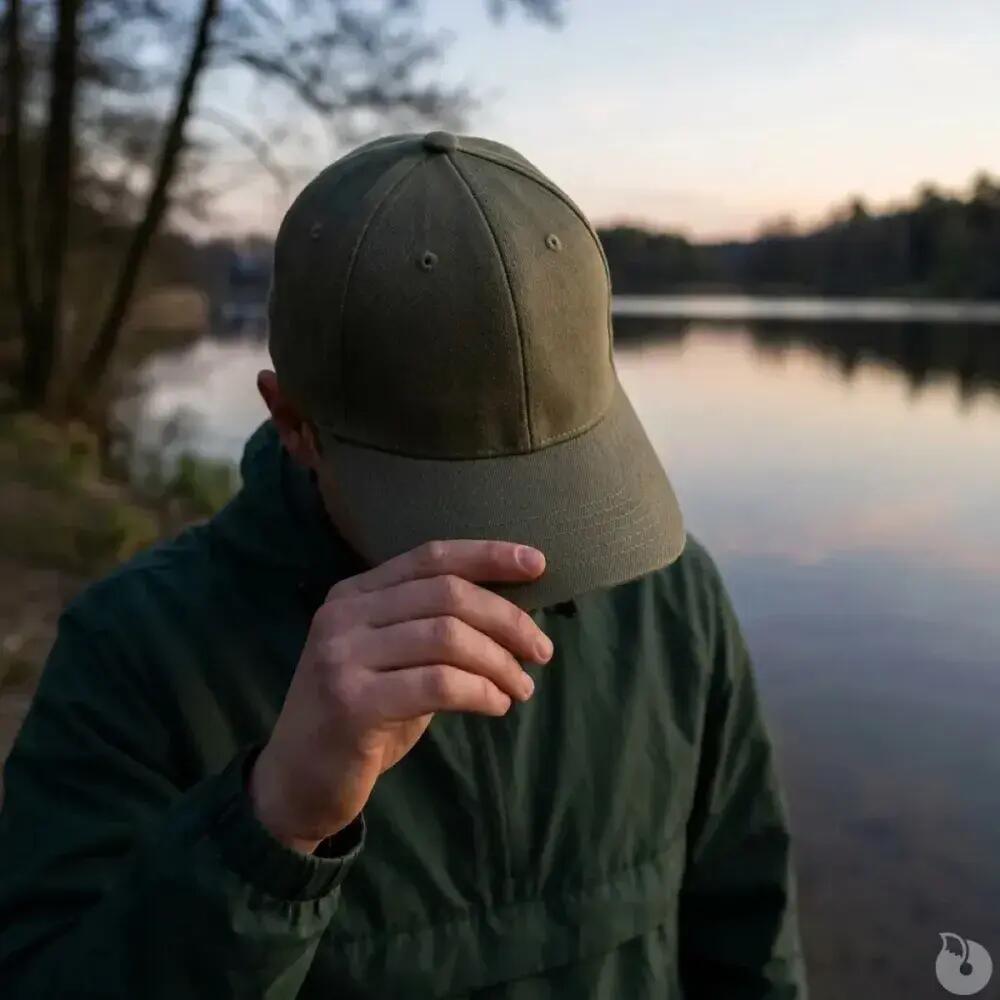 Casquette visière rigide velcro coton verte taille unique 4/5
