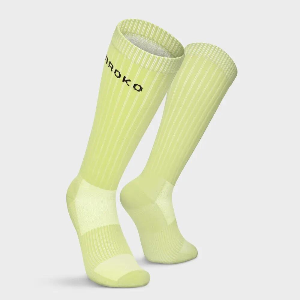 Calcetines altos pádel Hombre y Mujer Contour Lime Lima 5/7
