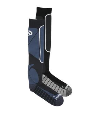 Homme Ski Chaussettes Techniques Mi-bas, Lot de 2 P-50 Sky Captain_Black