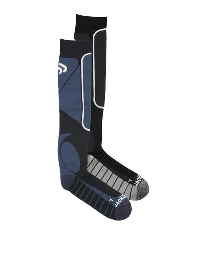Homme Ski Chaussettes Techniques Mi-bas, Lot de 2 P-50 Sky Captain_Black