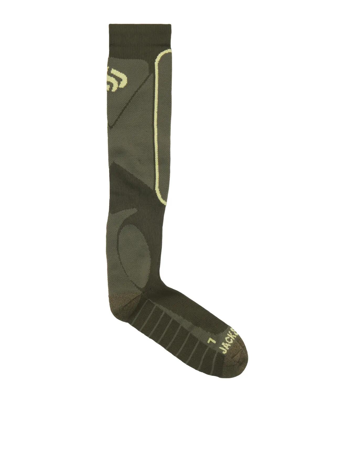 Hombre Esquí Calcetines Técnicos Caña Alta, Pack de 2 P-50 Grape Leaf_Black 2/4