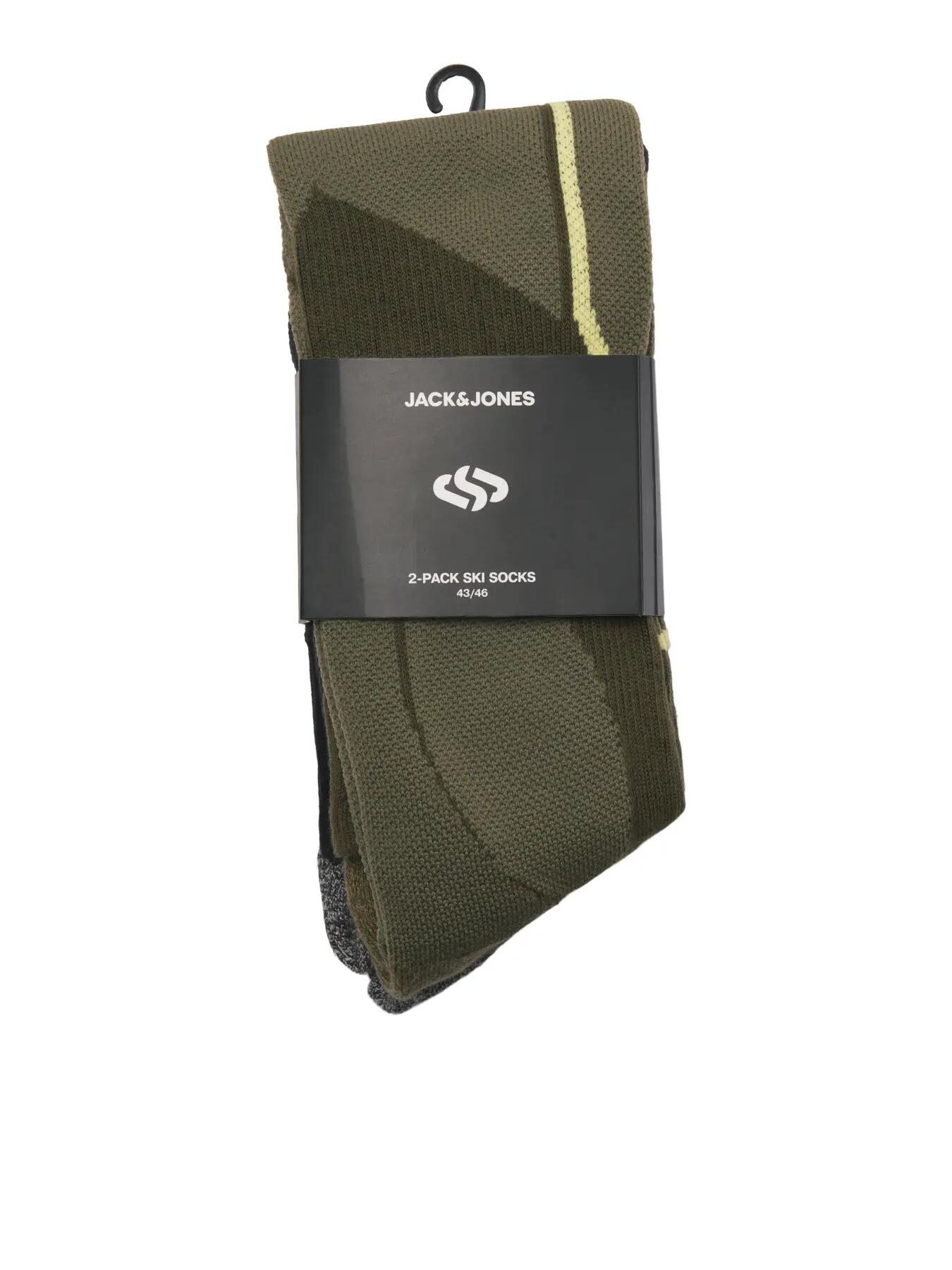 Hombre Esquí Calcetines Técnicos Caña Alta, Pack de 2 P-50 Grape Leaf_Black 4/4