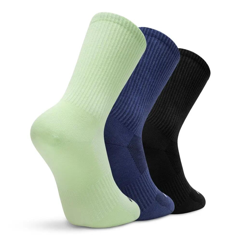 Pack 3 calcetines media caña pádel Hombre y Mujer Vibra Earthline Negro 2/7