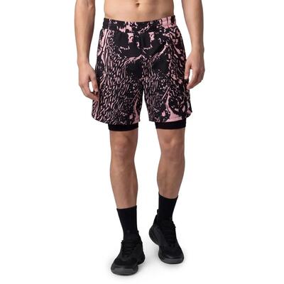 Heren padel 2-in-1 short score ripple zwart