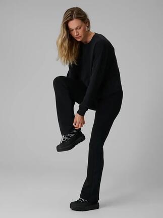 Damskie legginsy z rozszerzanymi nogawkami i wysokim stanem