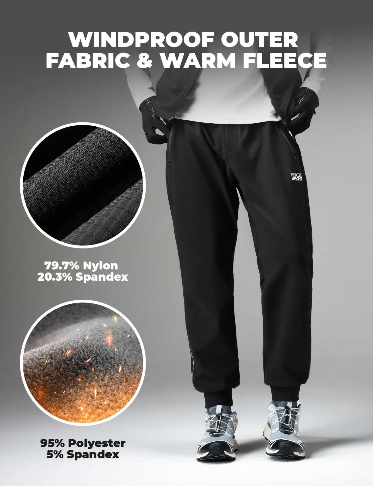 Pantalon de vélo thermique homme ROCKBROS déperlant 3/7