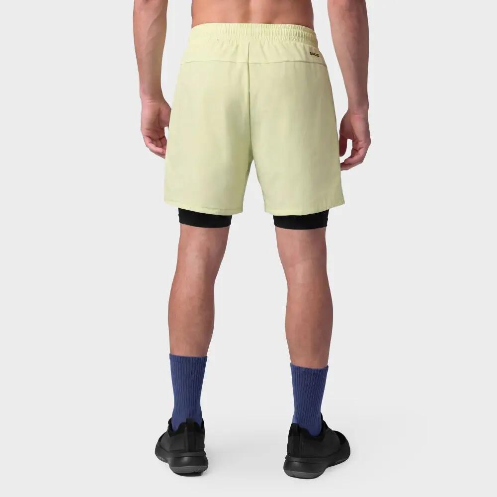 Pantalón corto doble capa pádel hombre Score Lime Lima 6/7