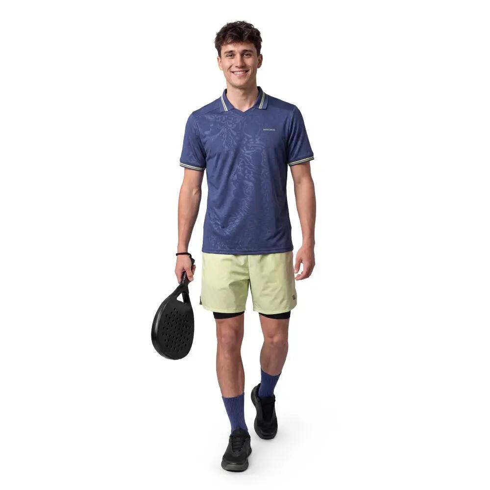 Pantalón corto doble capa pádel hombre Score Lime Lima 3/7