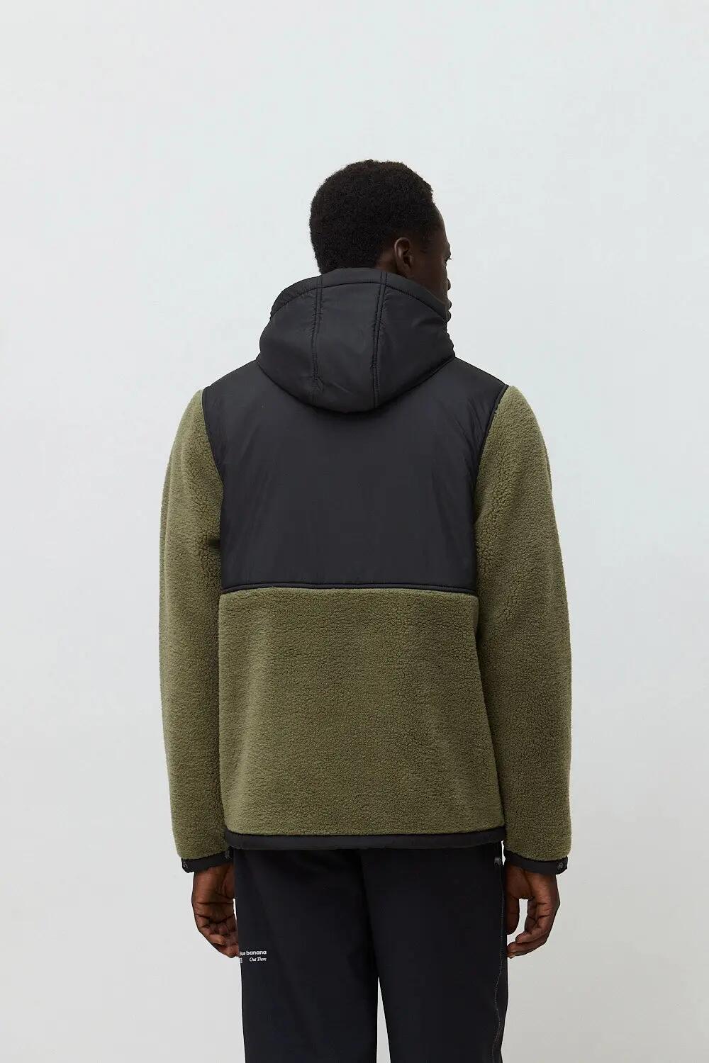 Sudadera con Capucha Polar Blue Banana Sherpa Olive Green 2/4