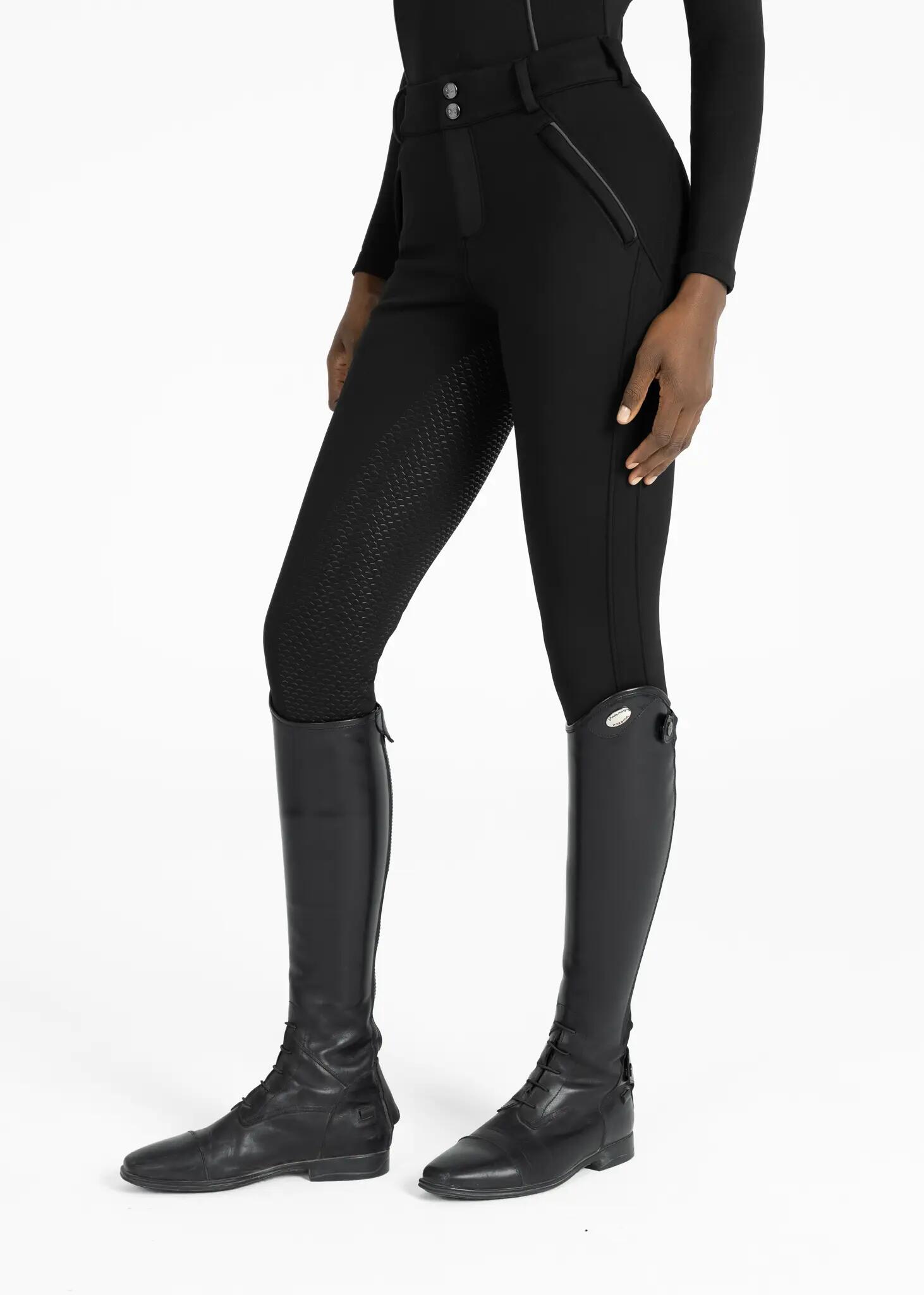 Pantalón Polar Invierno Mujer Equitación Maximilian Arctic Negro 3/7