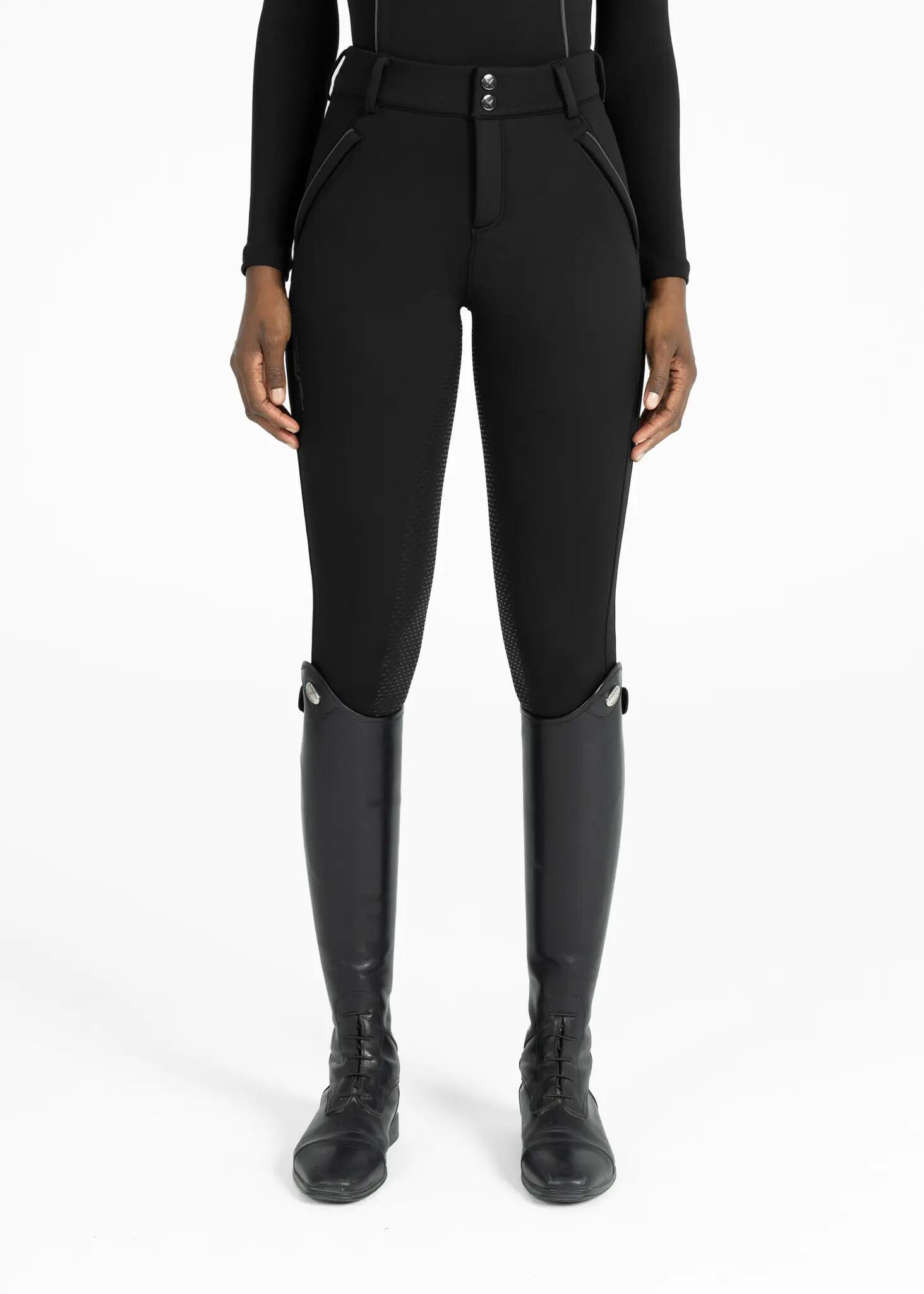 Pantalón Polar Invierno Mujer Equitación Maximilian Arctic Negro 2/7