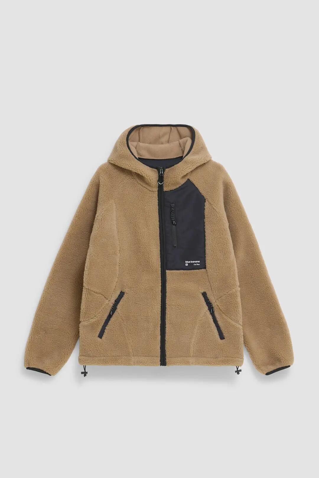 Sudadera con Capucha Polar Blue Banana Cave Camel 4/4