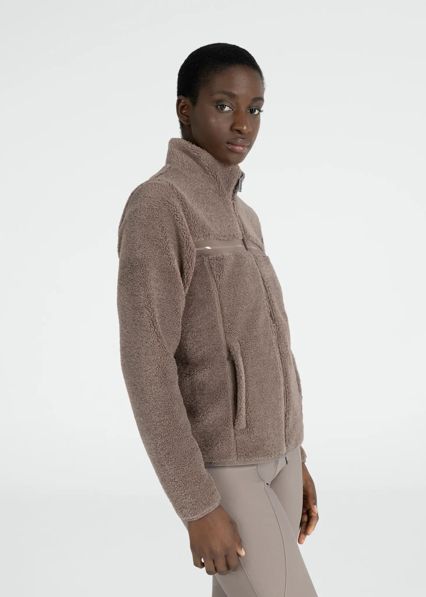Chaqueta Teddy Mujer Equitación Maximilian Ciara Topo 2/8