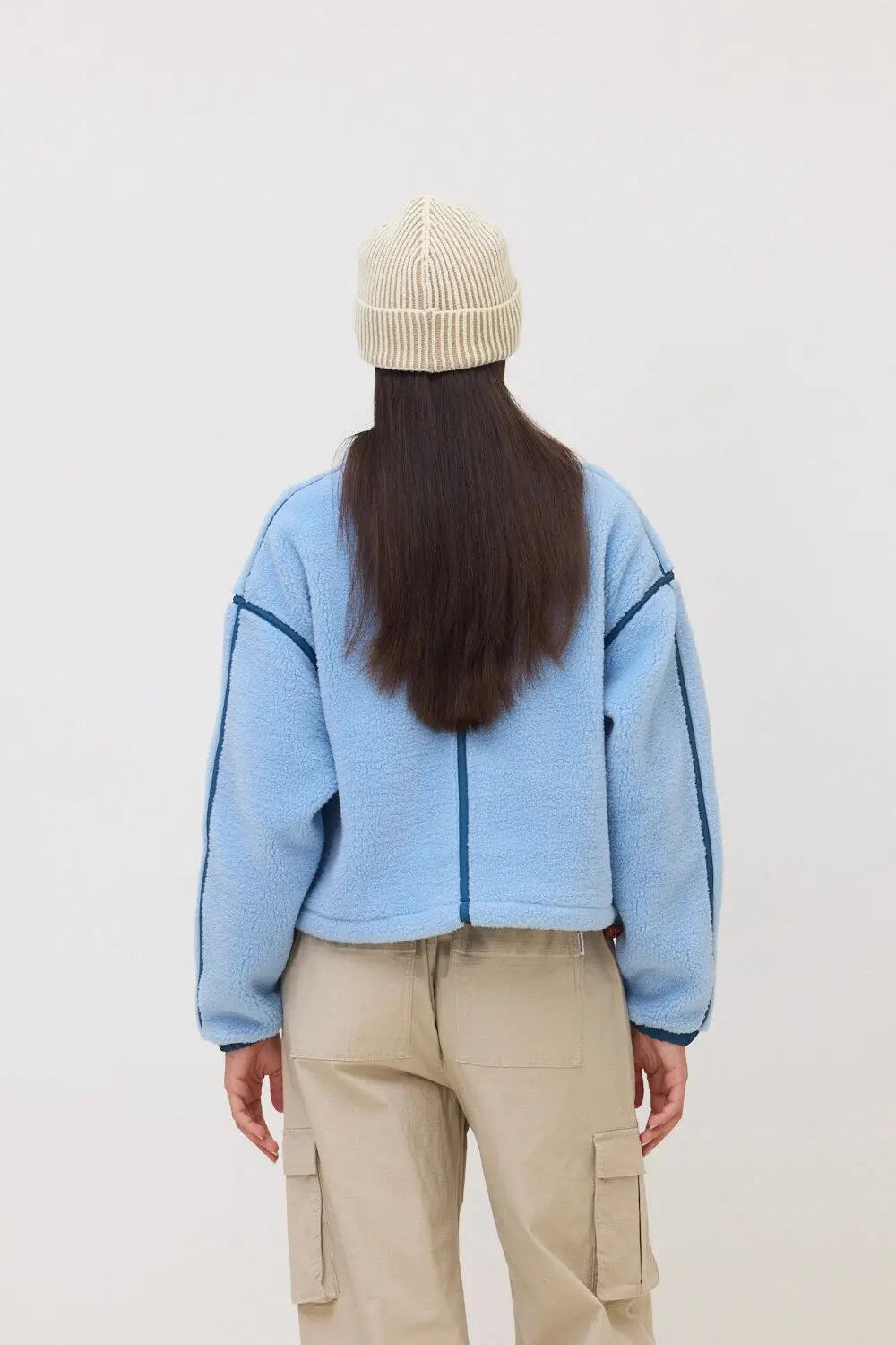 Abrigo Polar de Mujer Blue Banana Frost Light Blue 2/4