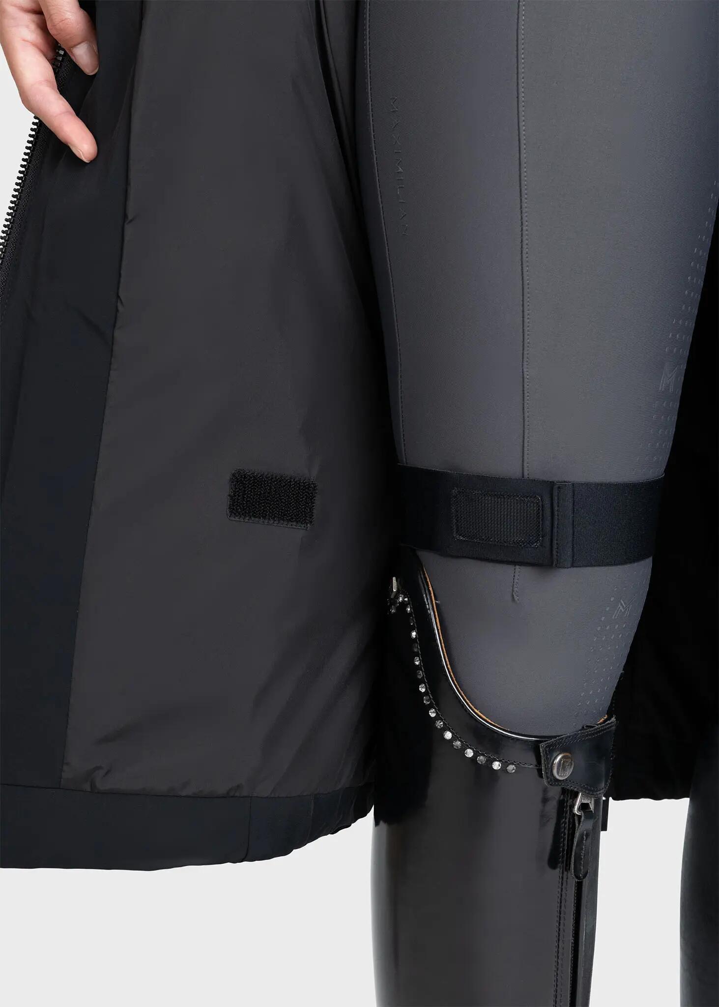 Abrigo Largo Acolchado Mujer Equitación Maximilian Grand Negro 8/10