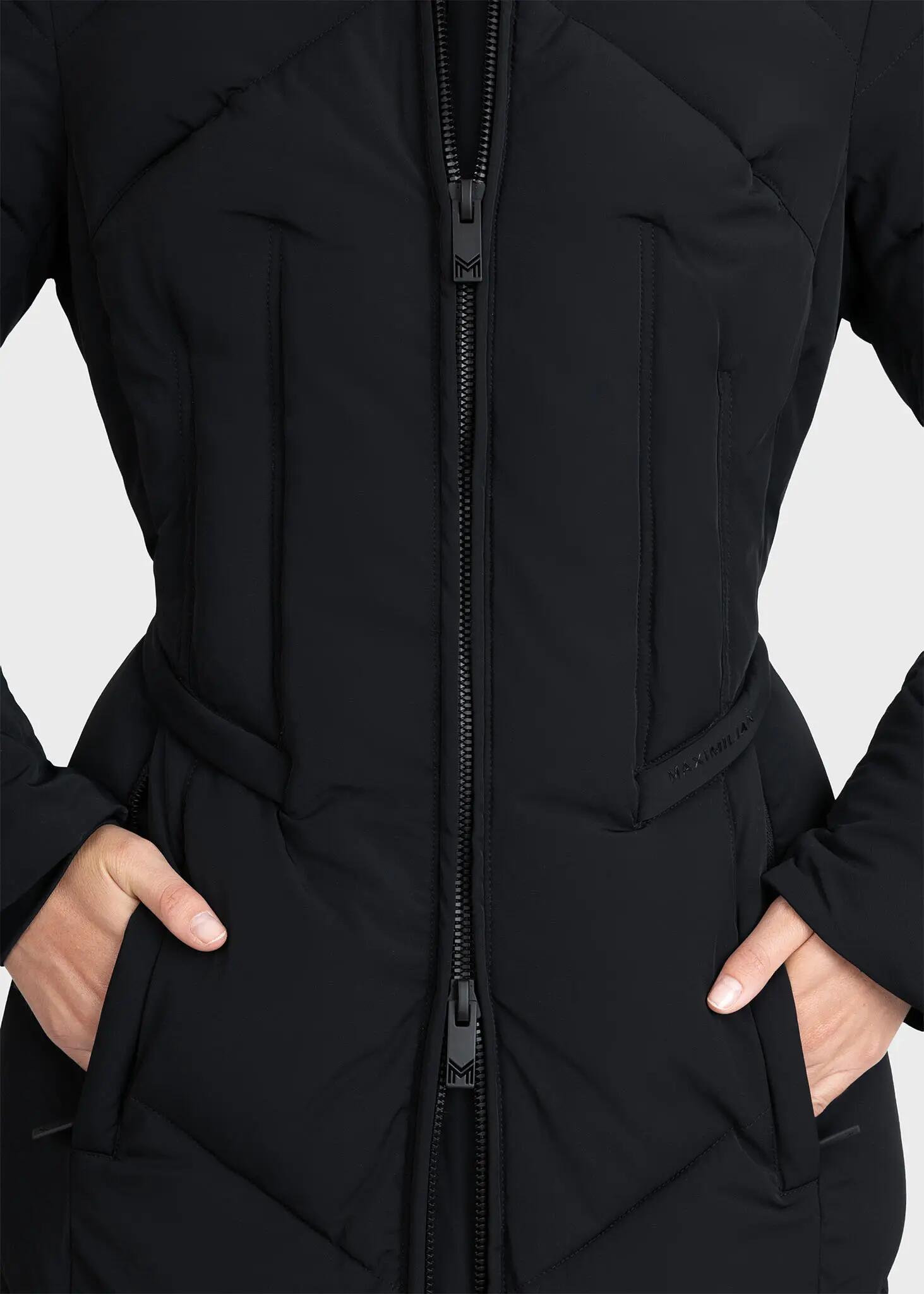 Abrigo Largo Acolchado Mujer Equitación Maximilian Grand Negro 5/10