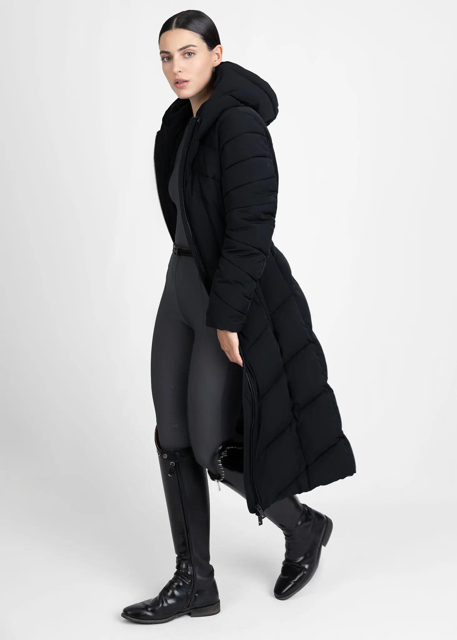 Abrigo Largo Acolchado Mujer Equitación Maximilian Grand Negro 2/10