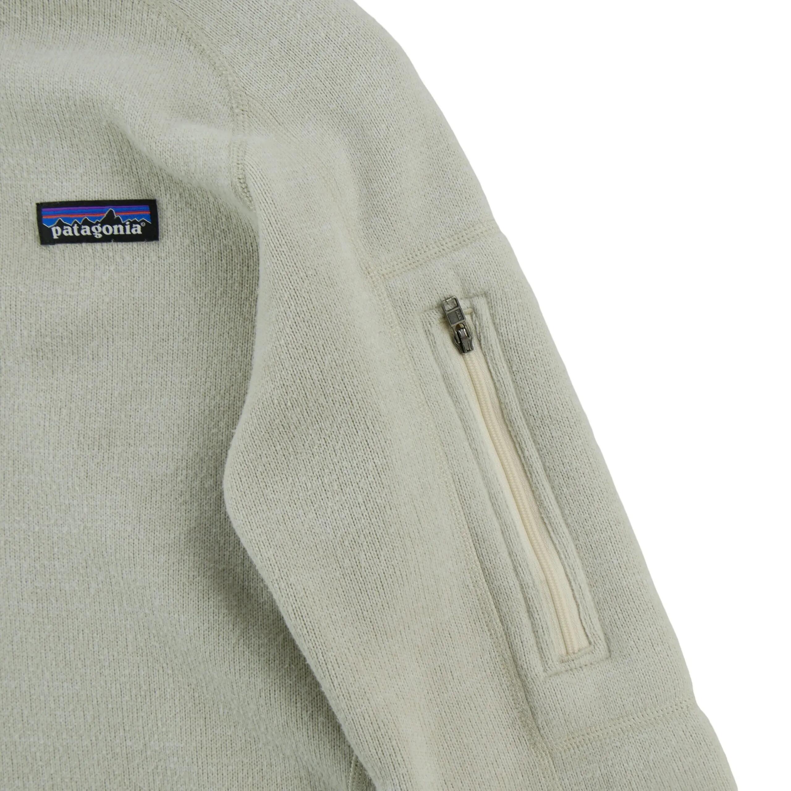 Pile donna beige 1/4 zip con tasca sulla manica 6/9