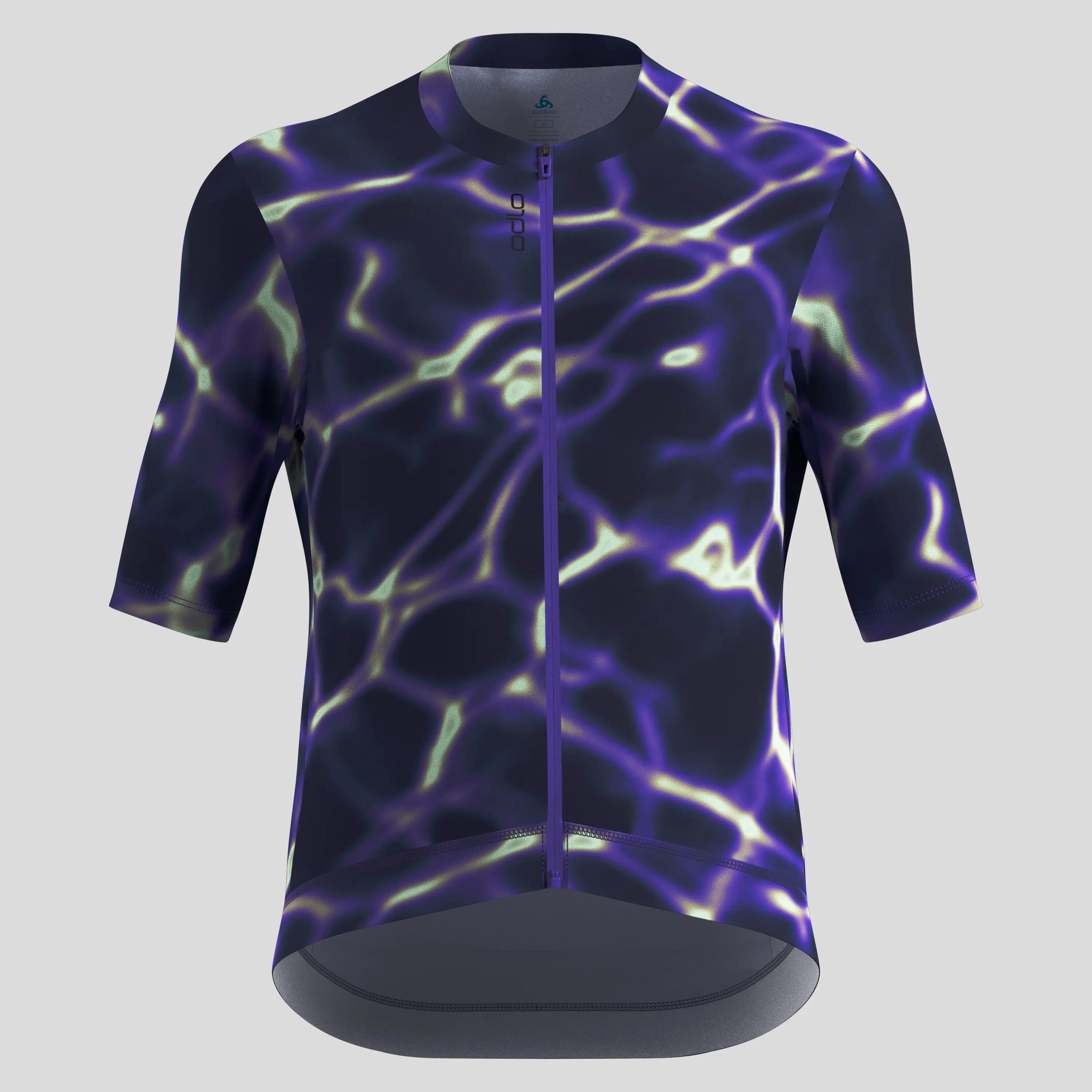 Maglia da ciclismo a zip intera Zeroweight Pro Chill-Tec con stampa ODLO 6/7