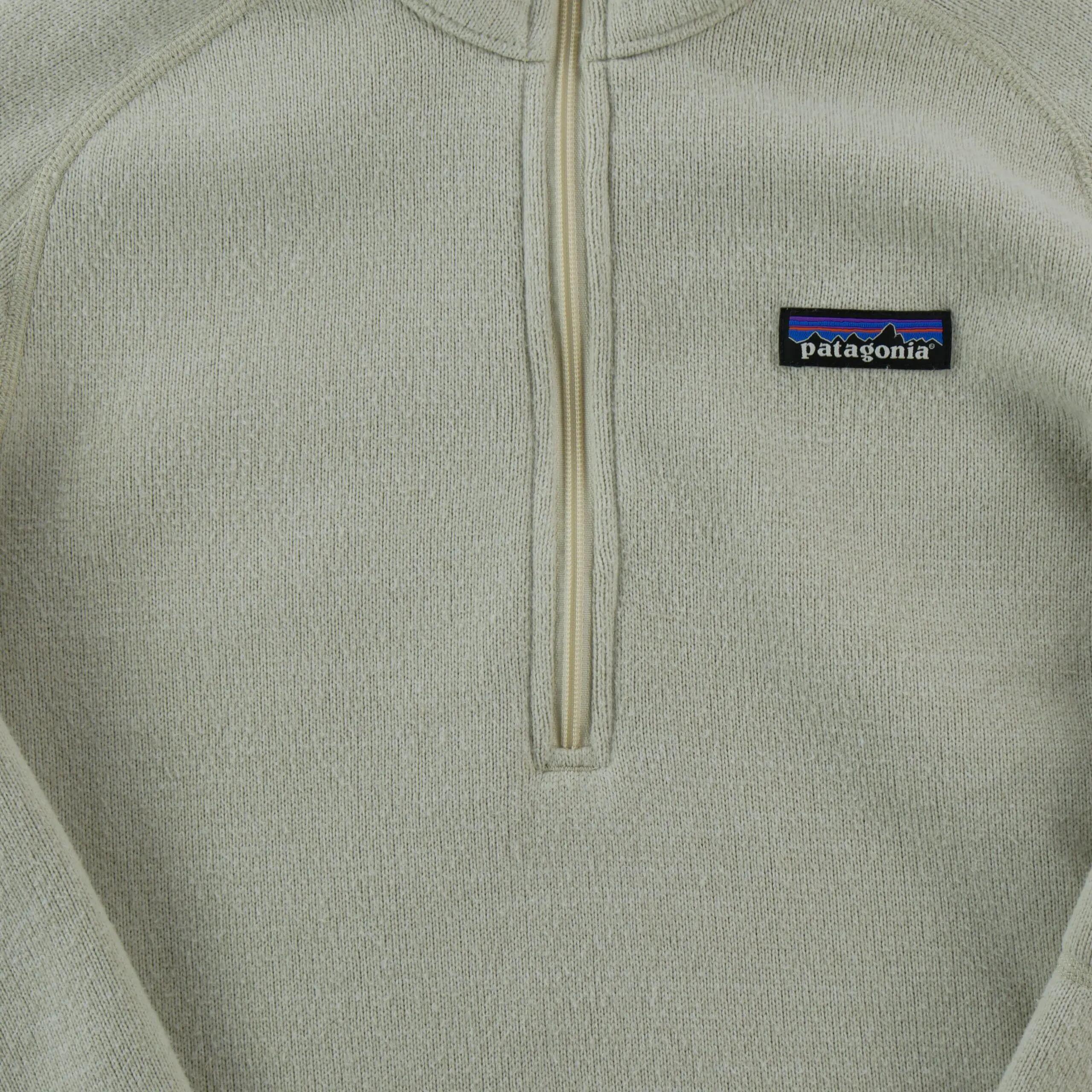 Pile donna beige 1/4 zip con tasca sulla manica 5/9