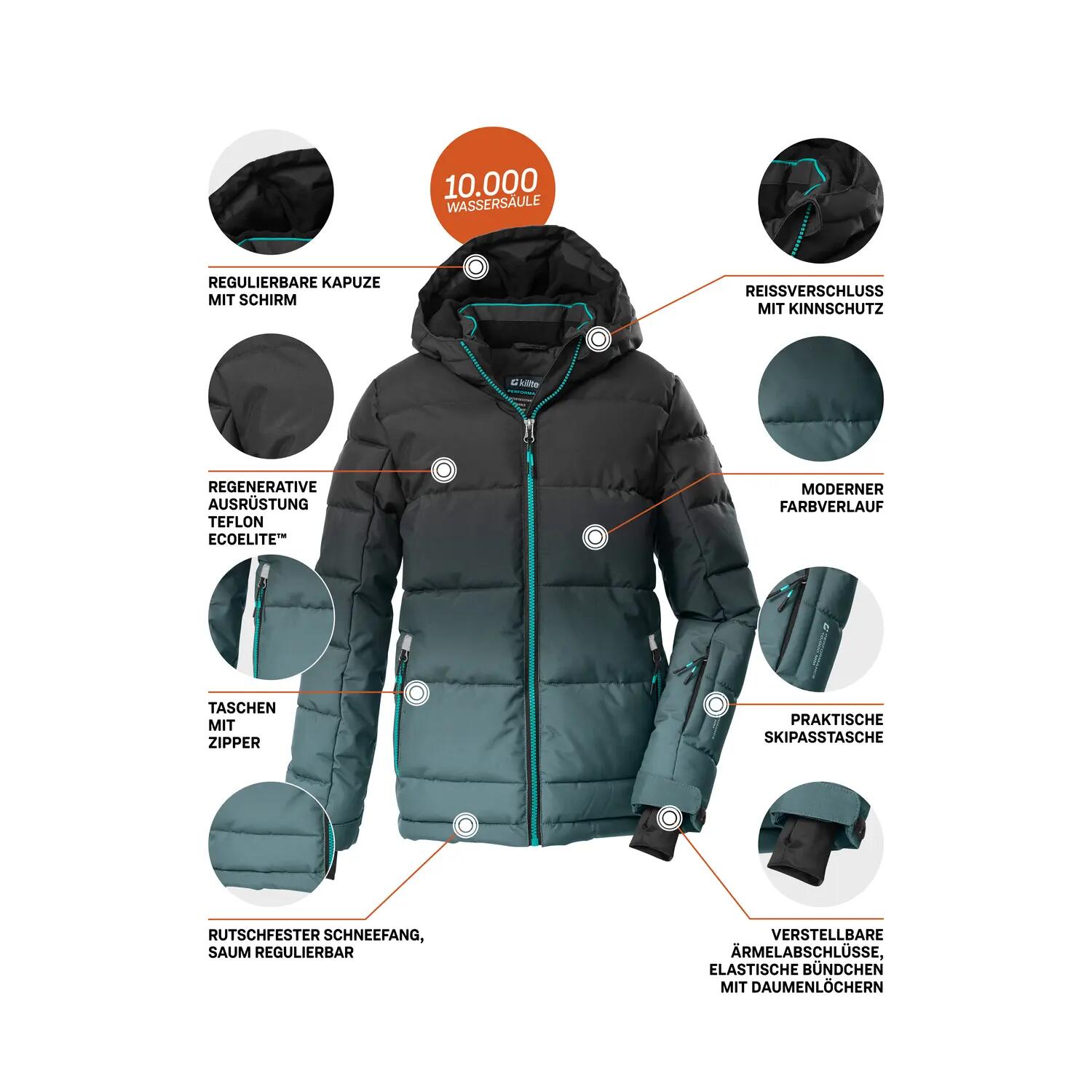 Jungen, Kinder Ski-Steppjacke KSW 382 BYS QLTD JCKT 5/7