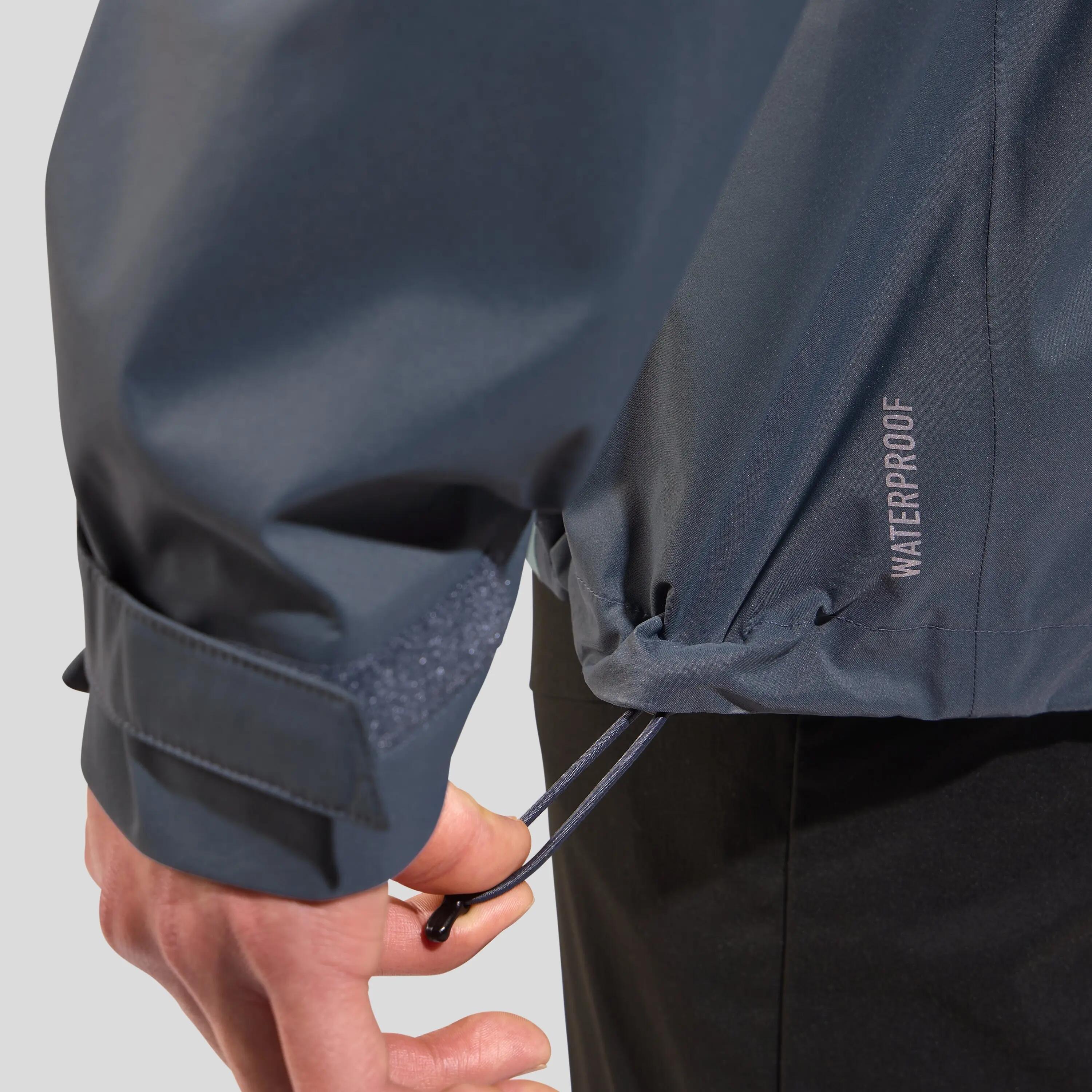 Veste imperméable Odlo Aegis 2.5L Gris/Vert 3/8
