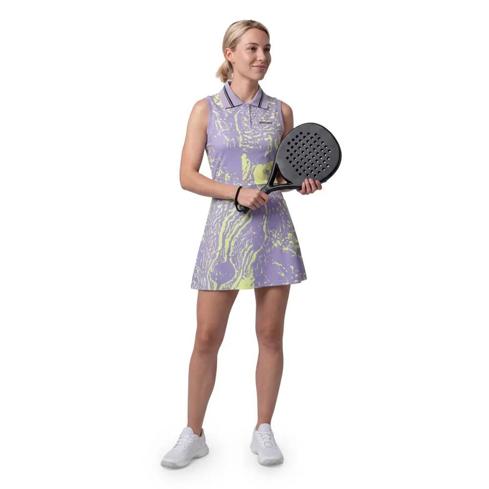 Robe de padel avec short intégré femme Diamante-W Earthline Lavande 3/8