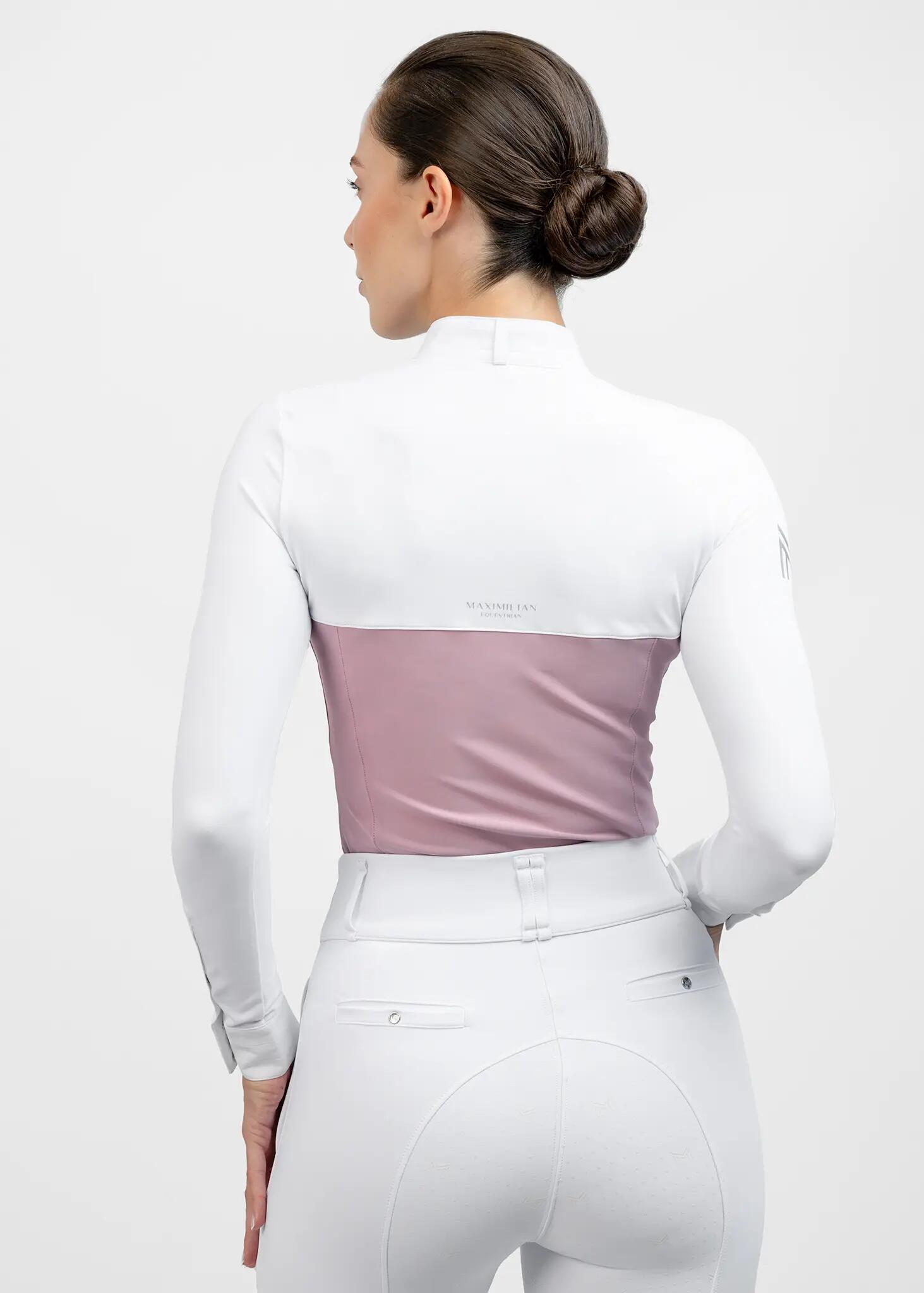 Camisa de Concurso Manga Larga Mujer Equitación Maximilian Era Malva 3/7
