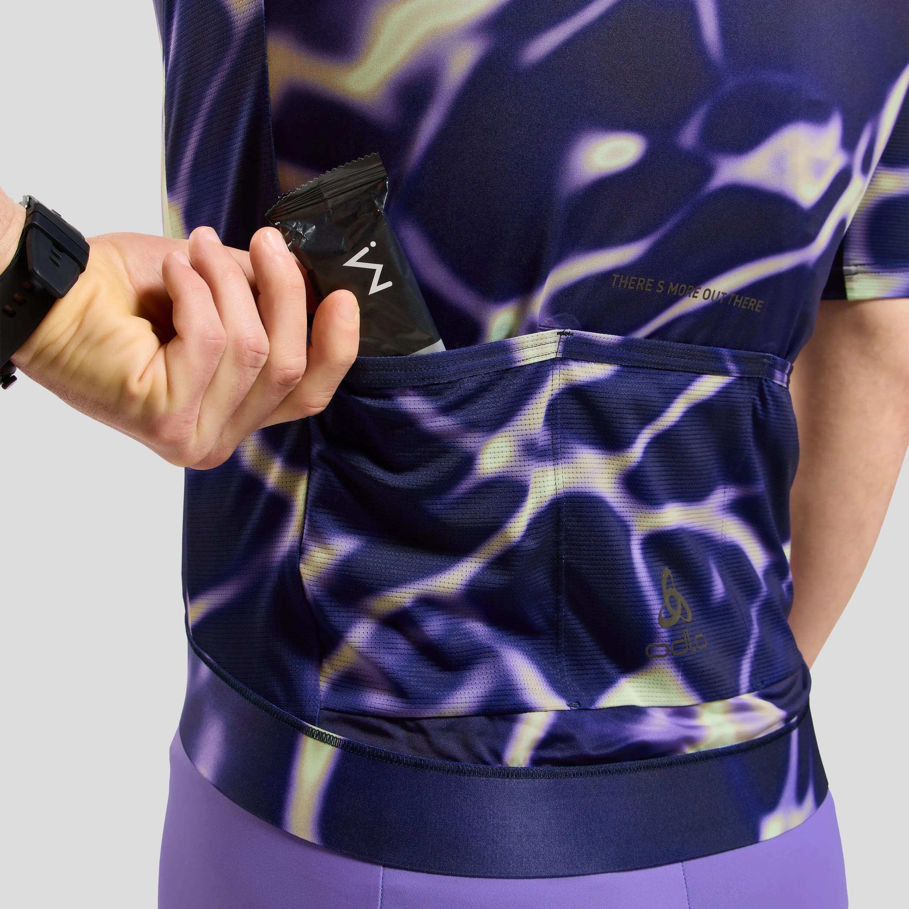 Maglia da ciclismo a zip intera Zeroweight Pro Chill-Tec con stampa ODLO 3/7