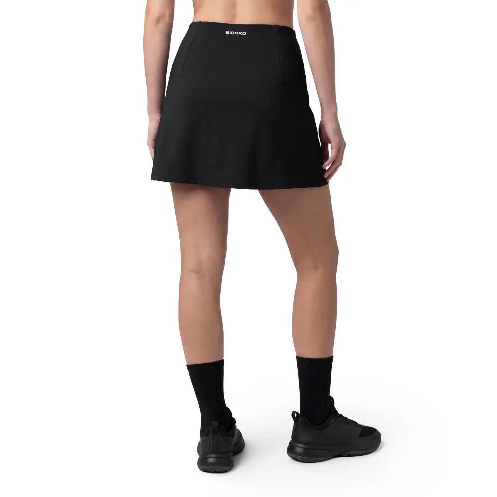 Women Padel 's high-rise skort Bunt-W Black Black 2/7