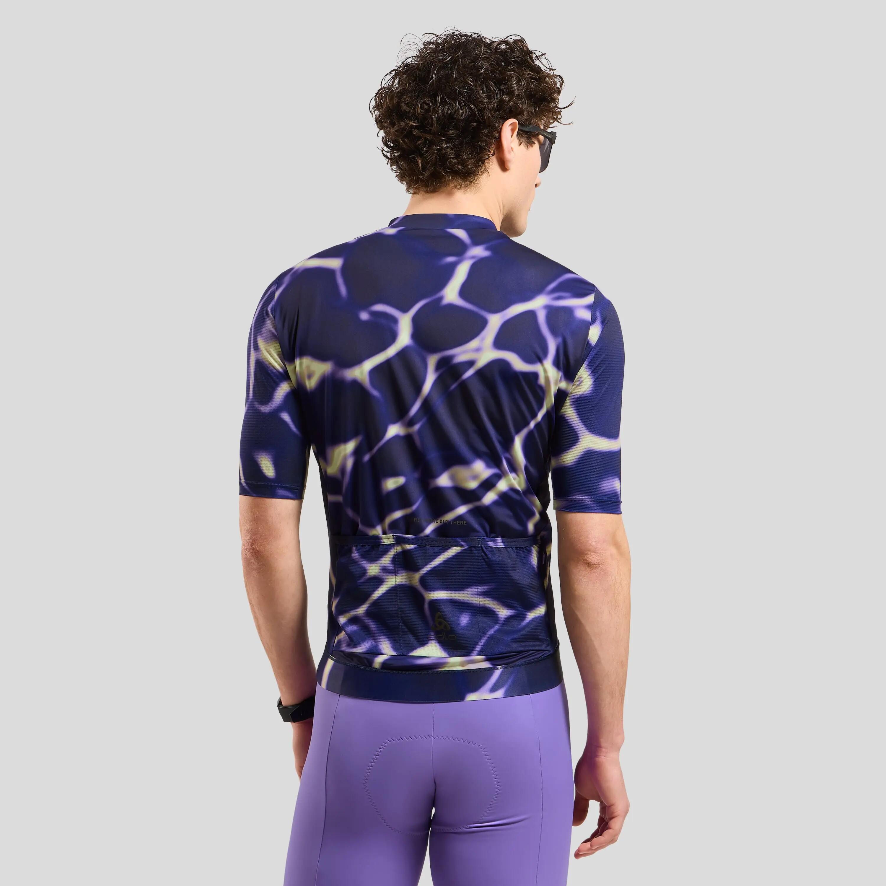 Maglia da ciclismo a zip intera Zeroweight Pro Chill-Tec con stampa ODLO 2/7