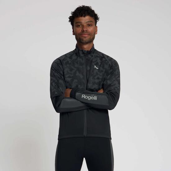 Winterjacke Rennrad Essential HI VIS II Herren Schwarz