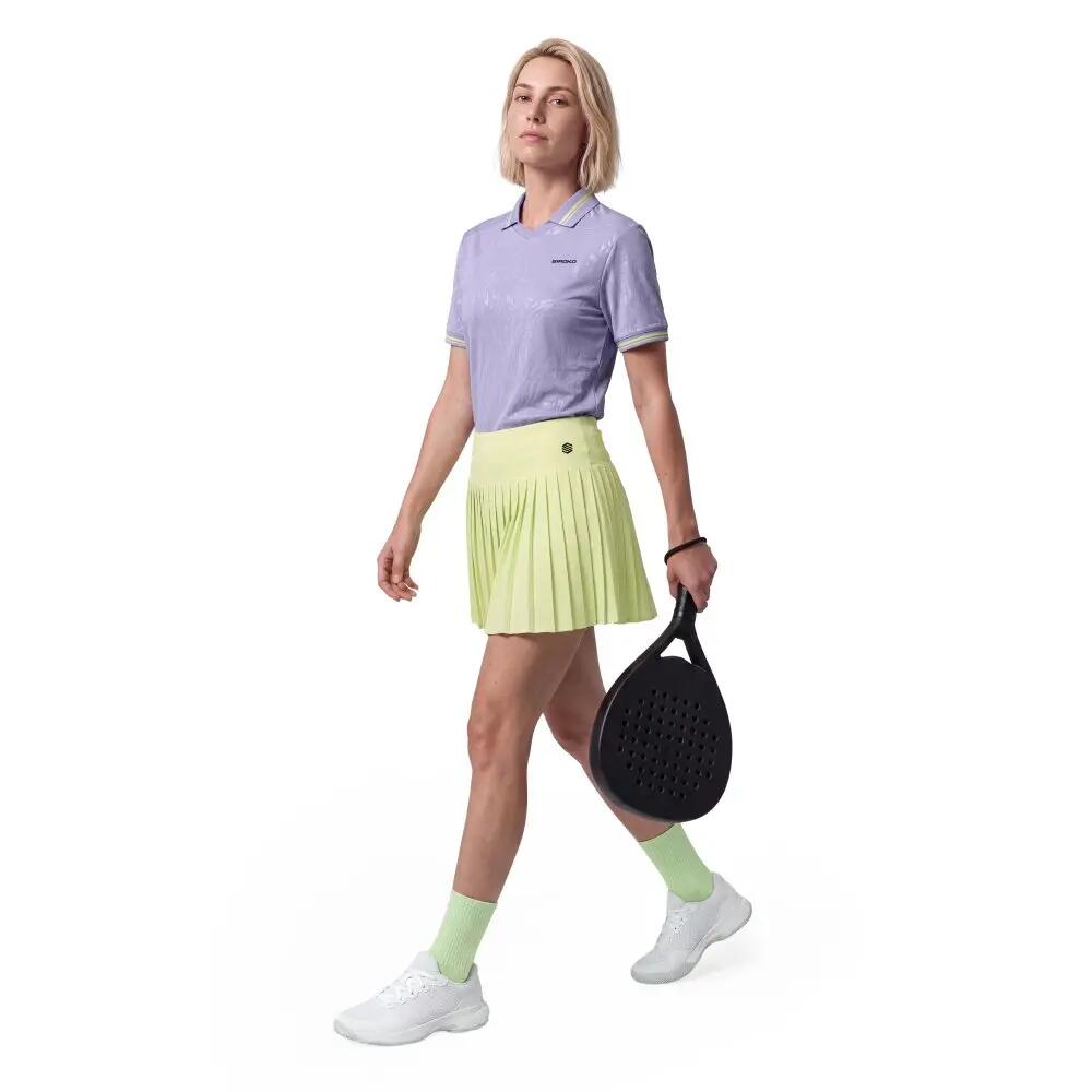 Women Padel ’s short-sleeve polo shirt Acapulco-W Lavender Lavender 3/8