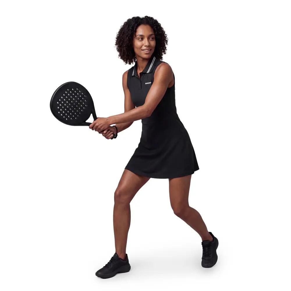 Dames Padel jurkje met ingebouwde short Diamante-W Black Zwart 3/8