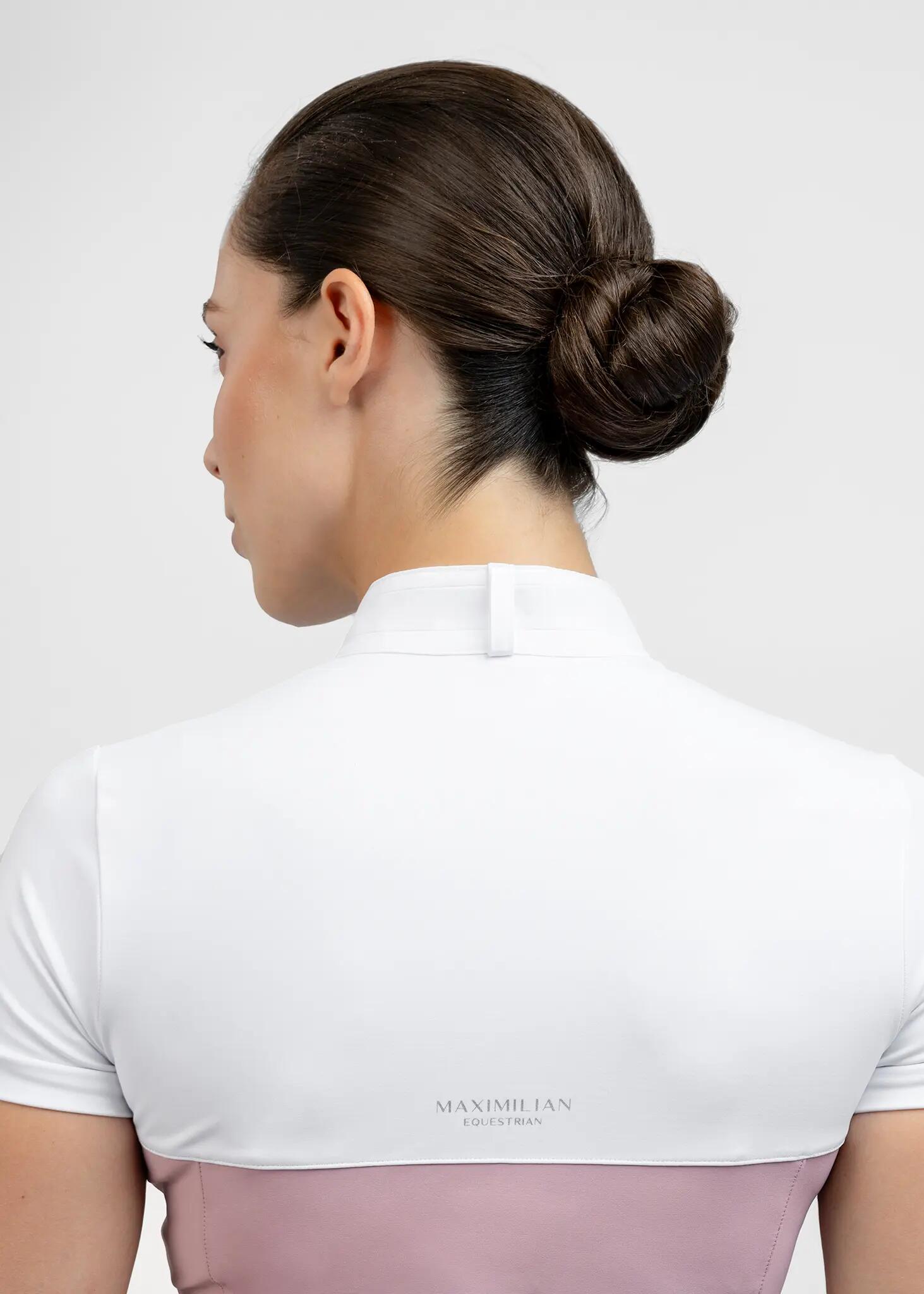 Camisa de Concurso Manga Corta Mujer Equitación Maximilian Era Malva 7/8