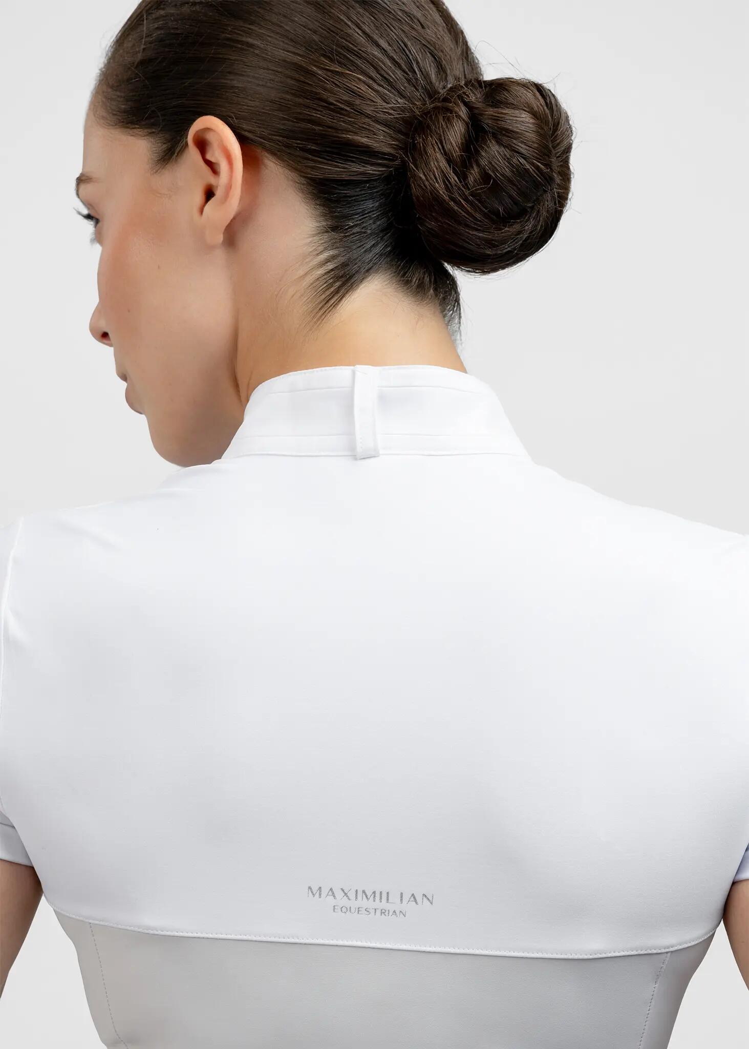 Camisa de Concurso Manga Corta Mujer Equitación Maximilian Era Glacial 7/8
