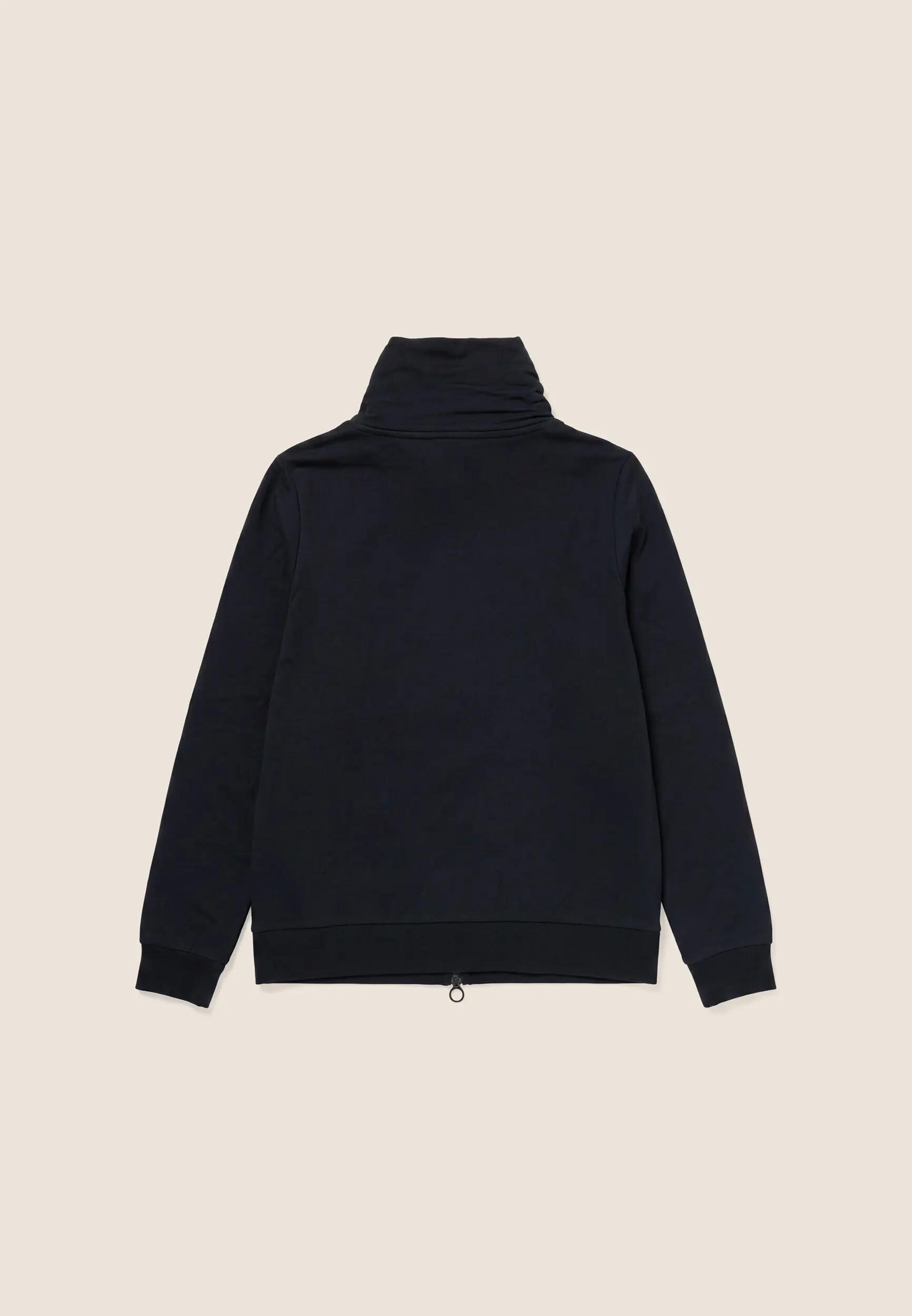 Sudadera regular de mujer con cremallera y cuello alto fruncido 5/6
