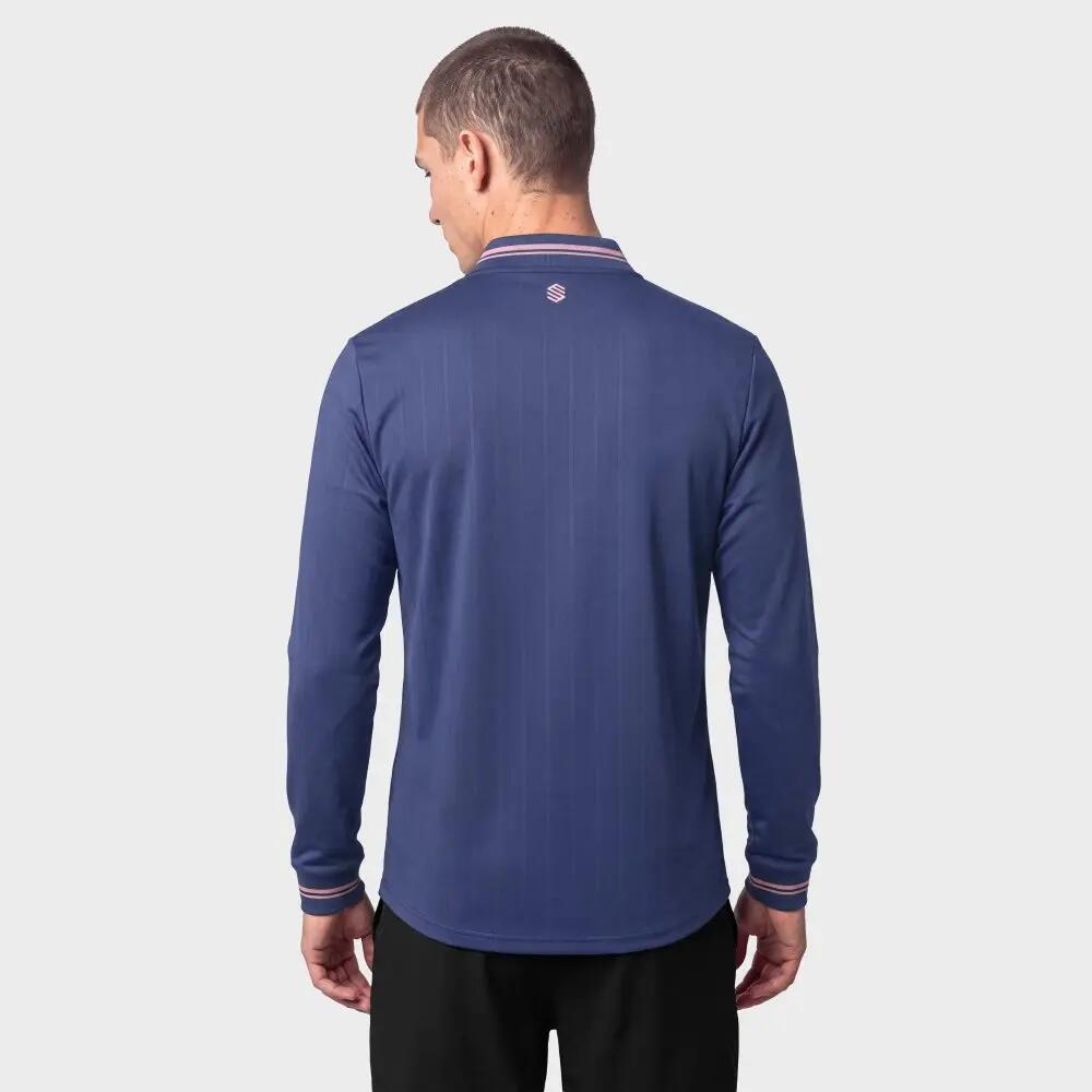 Heren Padel polo met lange mouwen Hawk Blue Blauw 6/8