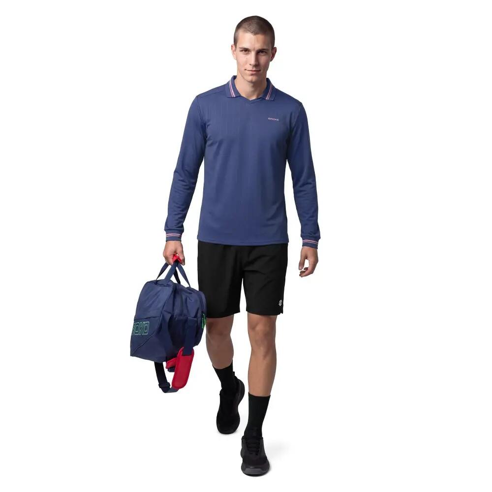 Heren Padel polo met lange mouwen Hawk Blue Blauw 3/8