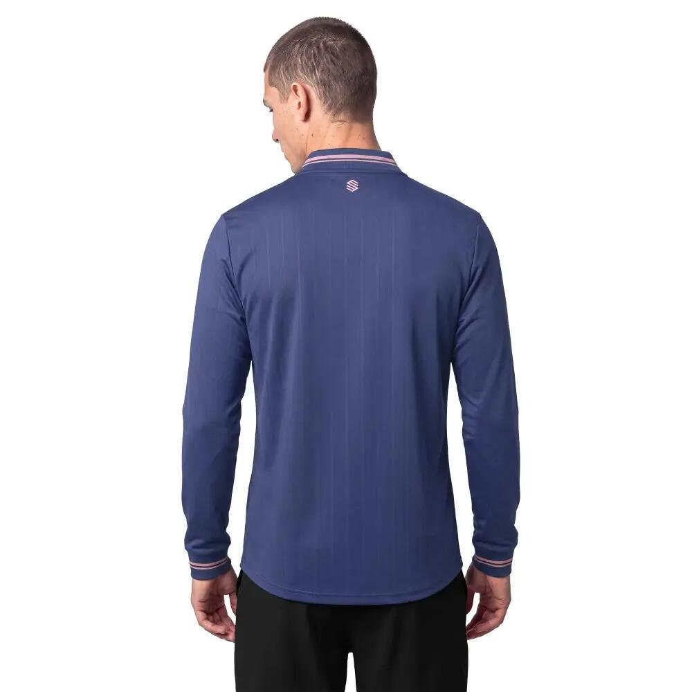 Heren Padel polo met lange mouwen Hawk Blue Blauw 2/8