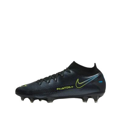 Voetbalschoenen nike phantom gt elite df fg zwart/cyber/foto lichtblauw