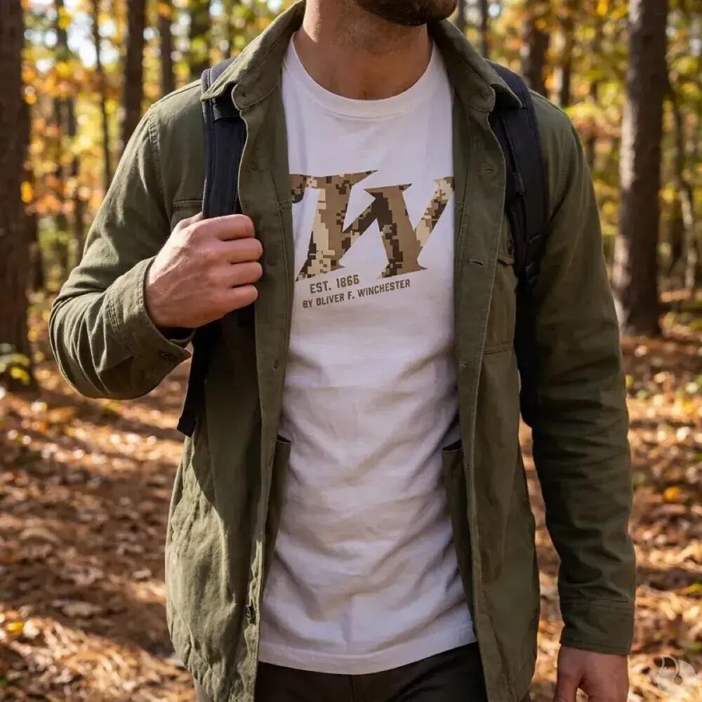 T-shirt Homme Springer Winchester® - Blanc - 100% Coton 180g/m² 4/5