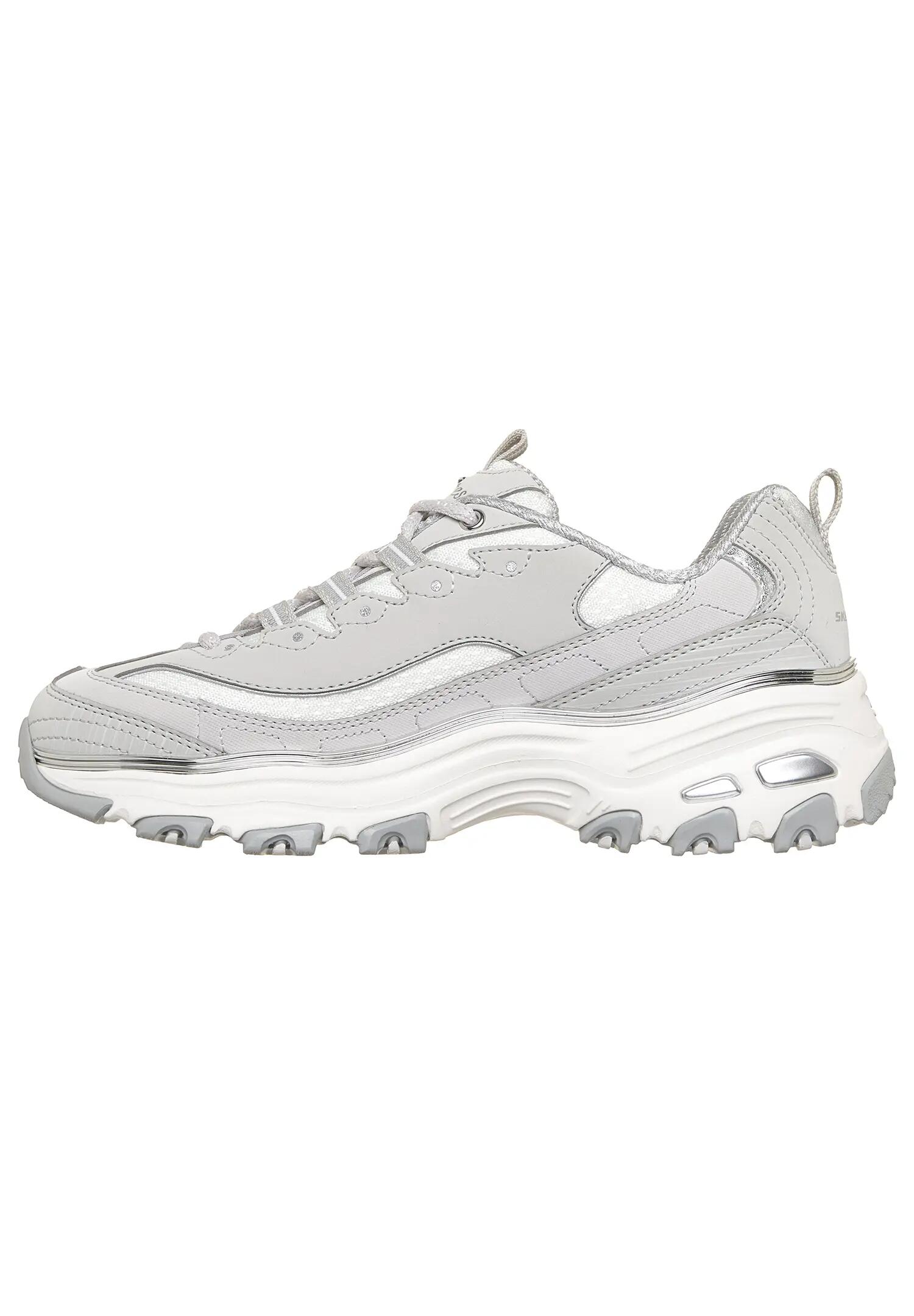 Skechers Damen D Lites Chrome Wave Sneaker Grau 5/5