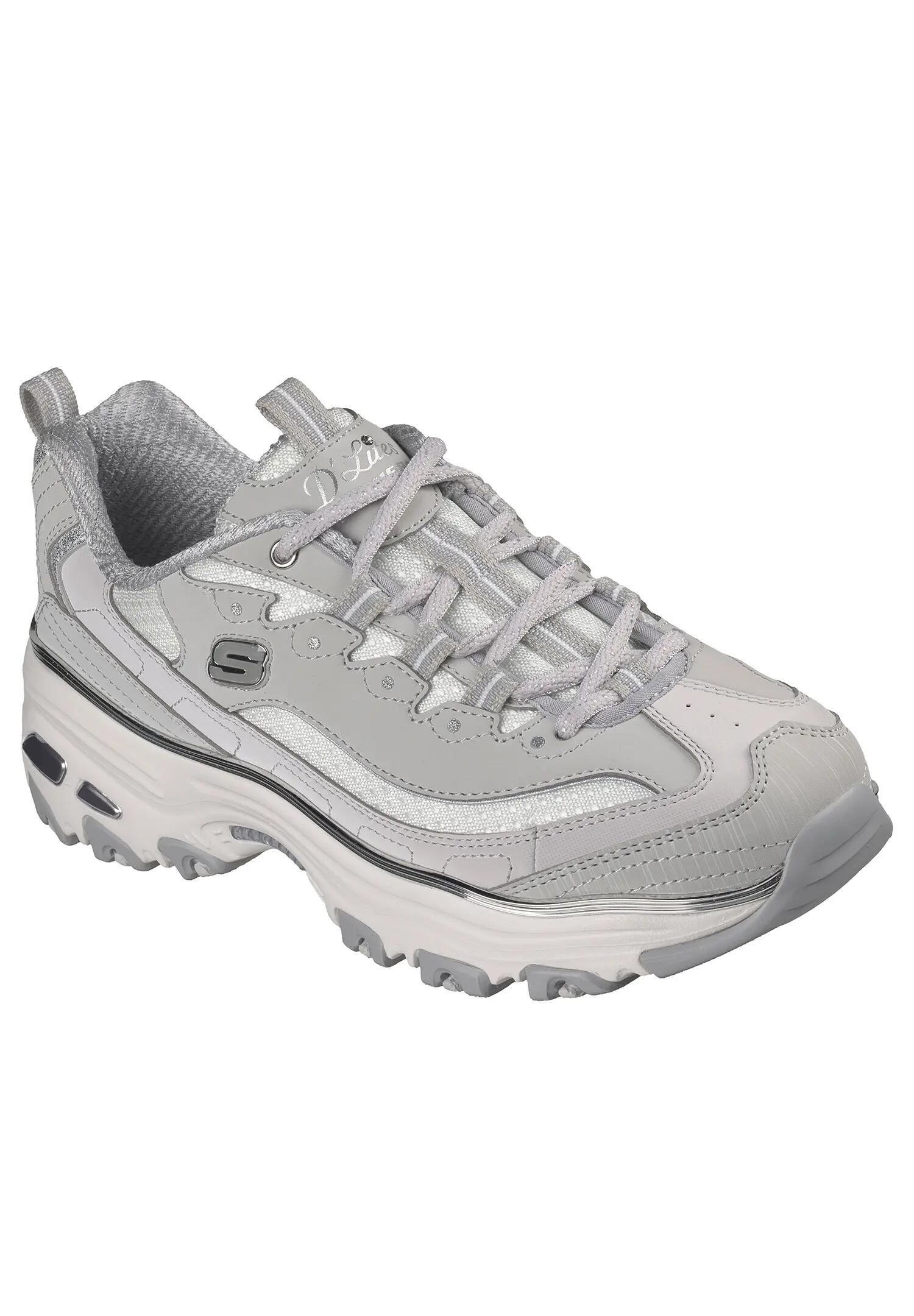 Skechers Damen D Lites Chrome Wave Sneaker Grau 4/5