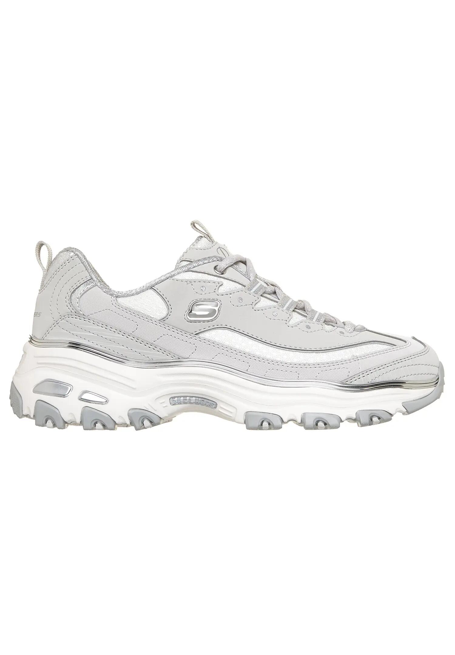 Skechers Damen D Lites Chrome Wave Sneaker Grau 2/5